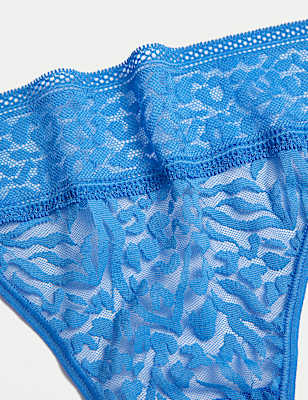 4pk All Over Lace Thongs