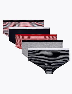 5pk Striped Low Rise Shorts