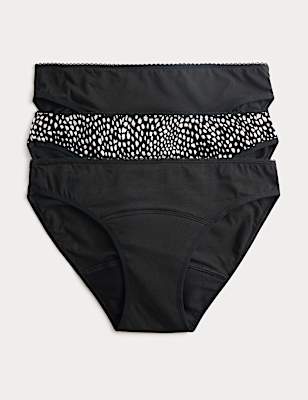 3pk Heavy Absorbency Period Bikini Knickers