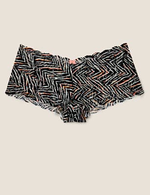 Zebra Print Lace Shorts