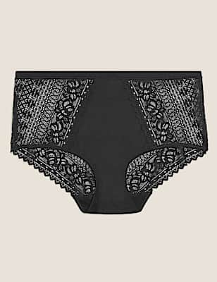 Sumptuously Soft™ Lace Trim High Rise Knickers
