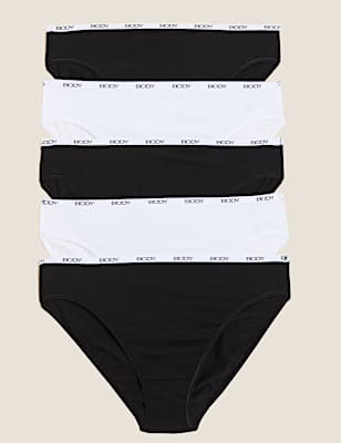 5pk Supima Cotton Body High Leg Knickers