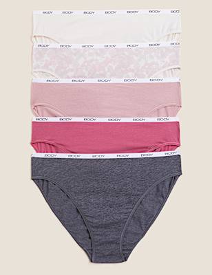 5pk Supima Cotton Body High Leg Knickers