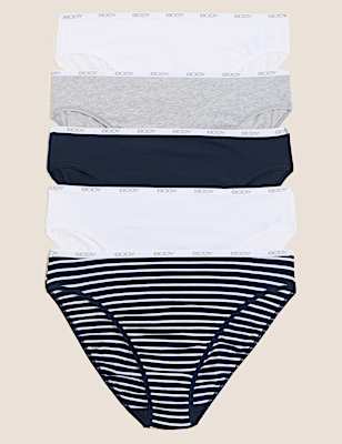 5pk Supima Cotton Body High Leg Knickers