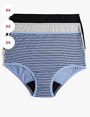 3pk Moderate Absorbency Period Full Briefs
