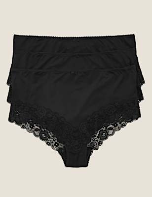 3pk Lace High Rise Shorts