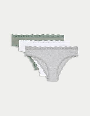 3pk Cotton Rich Brazilian Knickers
