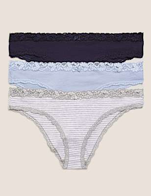 3pk Cotton Rich Low Rise Brazilian Knickers