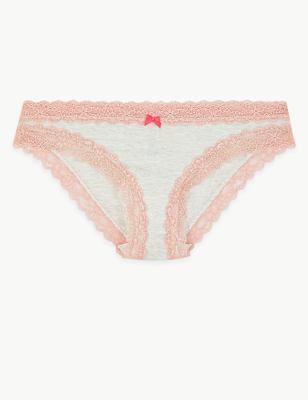 Lace Trim Bikini Knickers