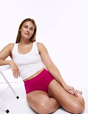 3pk Cotton Rich Full Brief Stoma Knickers