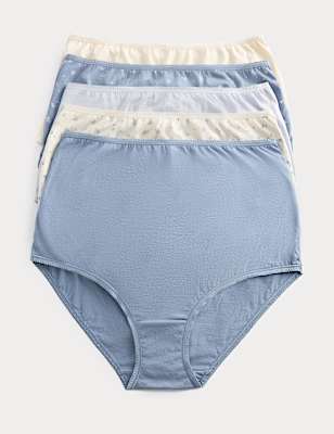 5pk Pure Cotton Full Briefs