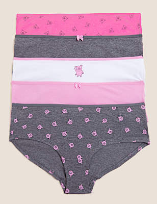 5pk Cotton Rich Percy Pig&trade; Knicker Shorts