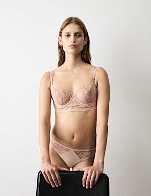 Murcia Lace Wired Longline Balcony Bra (A-E)