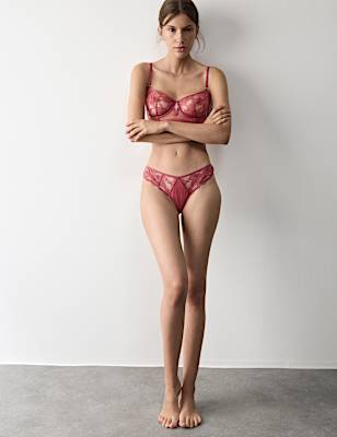 Savannah Lace Wired Longline Balcony Bra A-E