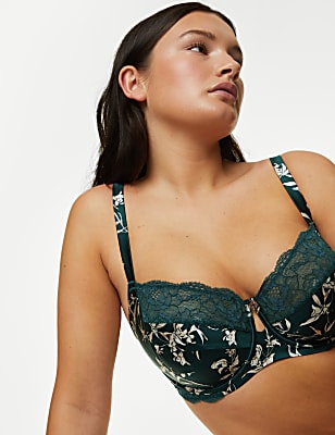Cassia Silk & Lace Wired Balcony Bra F-H