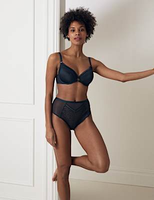 Snake Lace High Waisted Brazilian Knickers