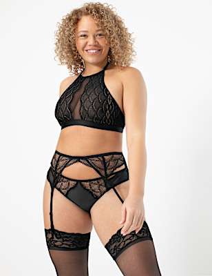 Mermaid Lace High Neck Bralette