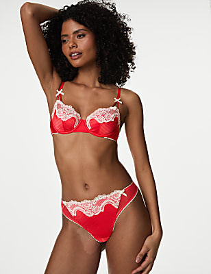 Alannah Satin & Lace Thong