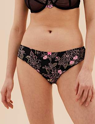 Floral Tattoo Brazilian Knickers