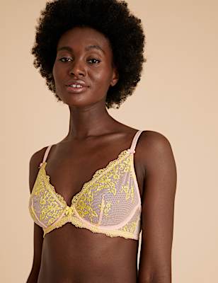 Blossom Embroidered Underwired Plunge Bra