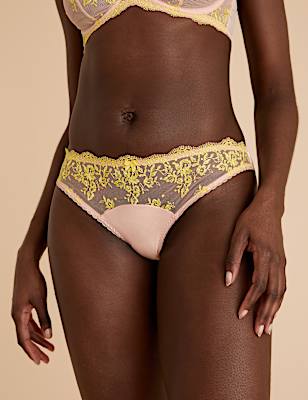 Blossom Embroidered Bikini Knickers