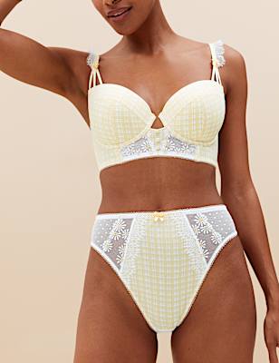 Delphy Gingham High Leg Knickers