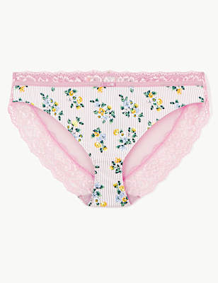 Floral Print High Leg Knickers