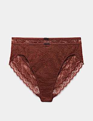 2 Pack Ida Lace High Waisted High Leg Knickers
