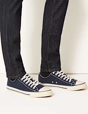 Canvas Lace-up Pumps
