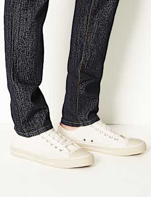 Canvas Lace-up Pumps