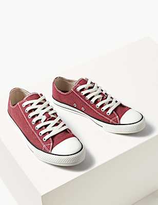 Canvas Lace-up Pumps