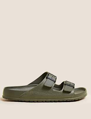 Buckle Slip-On Sandals