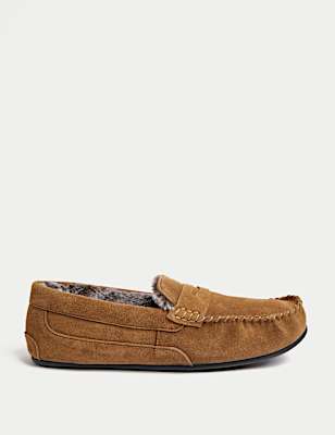 Suede Slippers with Freshfeet&trade;