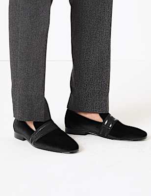 Suedette Patent Ribbon Loafers