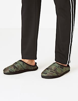 Camo Puffer Mule Slippers