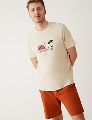 Pure Cotton Sunset Graphic Pyjama Set