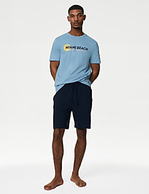 Pure Cotton Miami Beach Graphic Pyjama Set