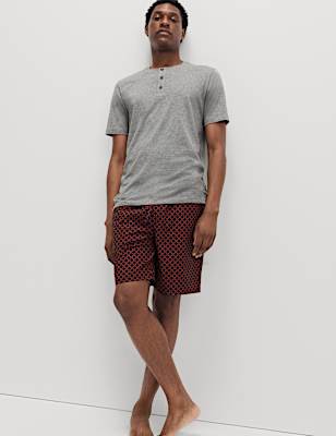 Pure Cotton Geometric Print Pyjama Set