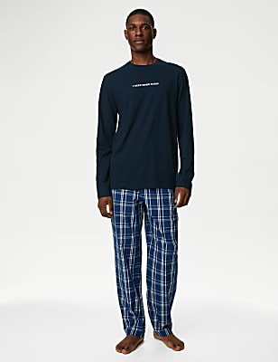 Pure Cotton Checks Pajama Set