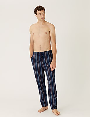 Cotton Blend Striped Pyjama Bottoms