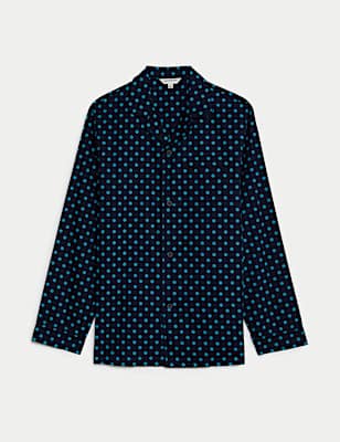 Cotton Rich Polka Dot Pyjama Shirt
