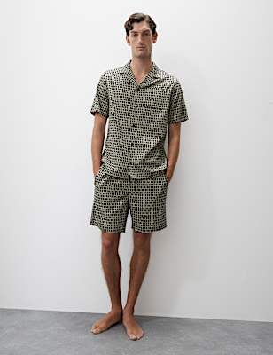 Cotton Rich Printed Pyjama Top