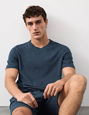 Supima® CottonRich Stretch Jacquard T Shirt