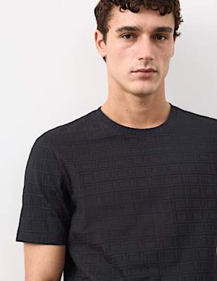 Supima&reg; CottonRich Stretch Jacquard T Shirt