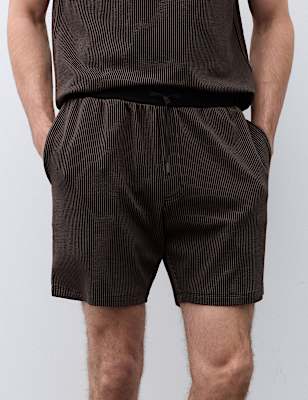 Supima&trade; Cotton Rich Ribbed Shorts