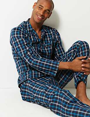 Cotton Blend Checked Pyjama Set