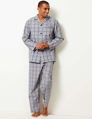 Cotton Blend Checked Pyjama Set