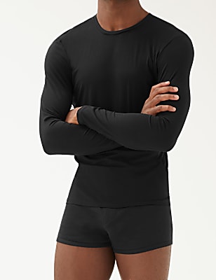 Supima® Cotton Blend Long Sleeve Vest