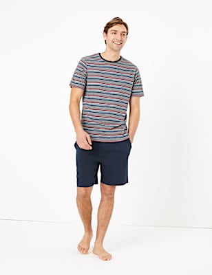 Pure Cotton Striped Pyjama Short set