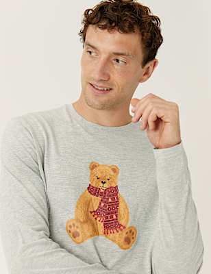 Men's Spencer Bear Family Christmas Pyjama Set